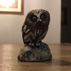 Vintage Saw Whet Owl figurine Charles Earnhardt 1970’s 1980’s adorable